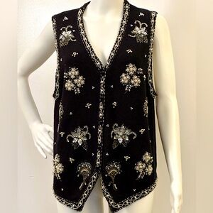 SOLD Vintage Sequin Sweater Vest Size L